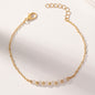 Simple and exquisite chain natural stone bead bracelet for women