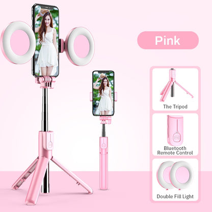 Wireless Bluetooth-compatible Selfie Stick with Led Ring Light
