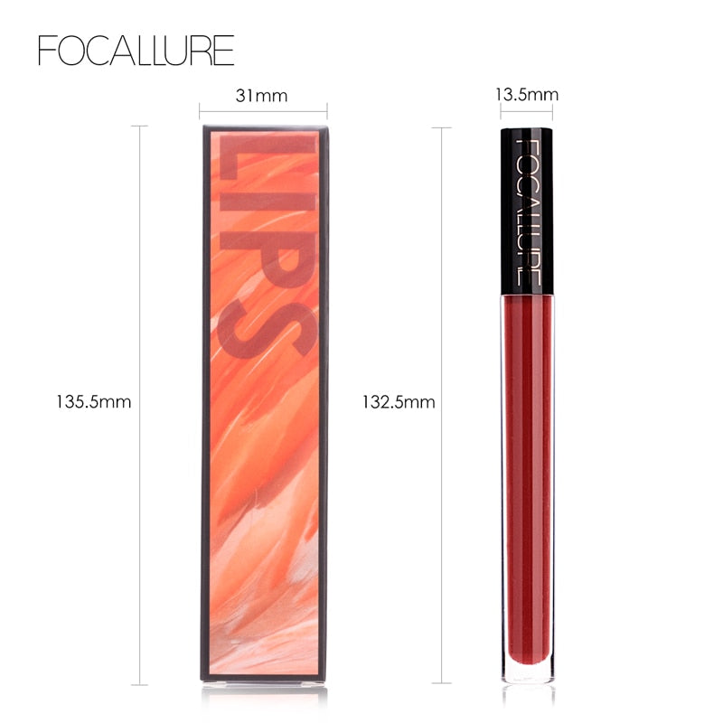 FOCALLURE Liquid Lipstick Makeup Matte Lip Tint Sexy Pigment Waterproof Batom Tint Nude Gloss Kiss-proof Lips Make up