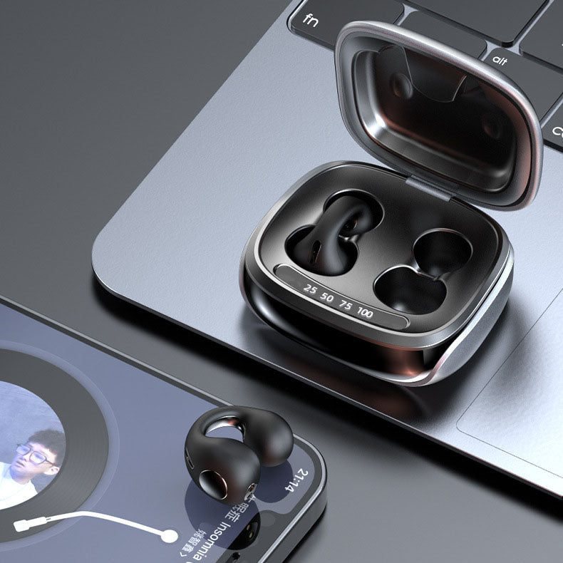 JX80 bone conduction clip on Bluetooth earphones with spray code noise reduction, high battery life, and no delay