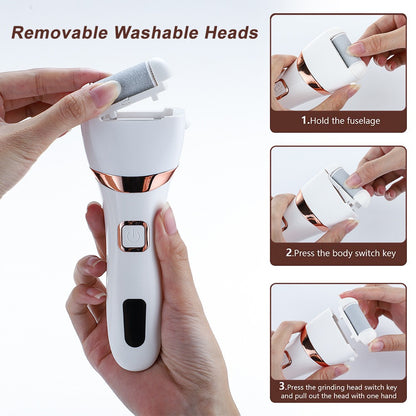 Rechargeable 7 Waterproof Electric Foot Grinder Dead Skin Cutin Removal Household Electric Foot Beauty Foot Grinder Kit