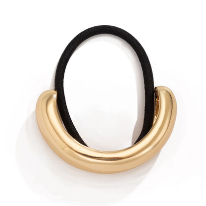 Personalized retro double-layer arc elastic hairpin irregular temperament hair ring