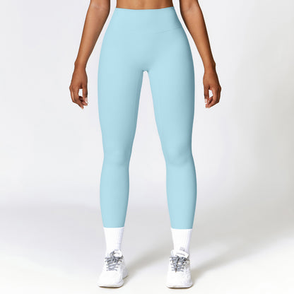 High waisted, hip lifting, sandblasting yoga pants, women's running, quick drying, fitness pants, worn for slimming and tight fit, sports pants