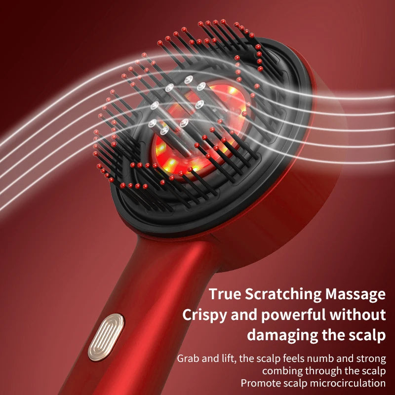 Electric massage comb household scalp liquid guide comb red light anti-hair loss hair care hair care comb multi-function massage comb with essential oil