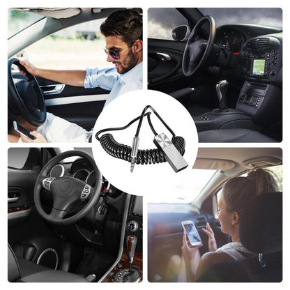 Car multifunctional B27 Bluetooth adapter 5.0 high-definition hands-free navigation call aux interface convenient