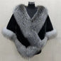 Luxury Fur Women Poncho Fluffy Shawl Fur Evening Dress Shawl Wedding Banquet Shawl Dress Shawl Plush Cape Coat Women Jackets