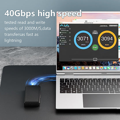 USB 4 portable hard drive box with fan Thunderbolt 4 solid-state M.2 NVMe hard drive box SSD external box 40Gbps