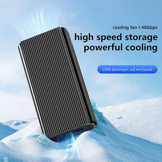 USB 4 portable hard drive box with fan Thunderbolt 4 solid-state M.2 NVMe hard drive box SSD external box 40Gbps