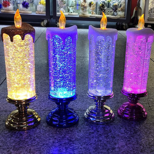 New European Decorative Crafts Night Lights Colorful Dream Crystal Candle Tourism Souvenir LED Night Lights