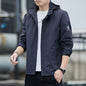New outdoor sports windproof and waterproof hooded jacket for casual men