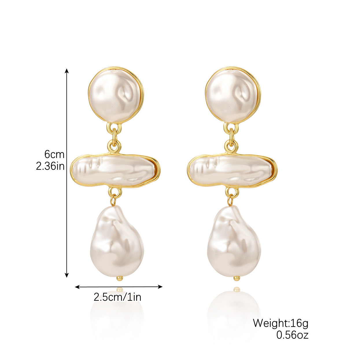 Exaggerated pearl earrings, new popular, niche, unique earrings, high-end and elegant earrings for women
