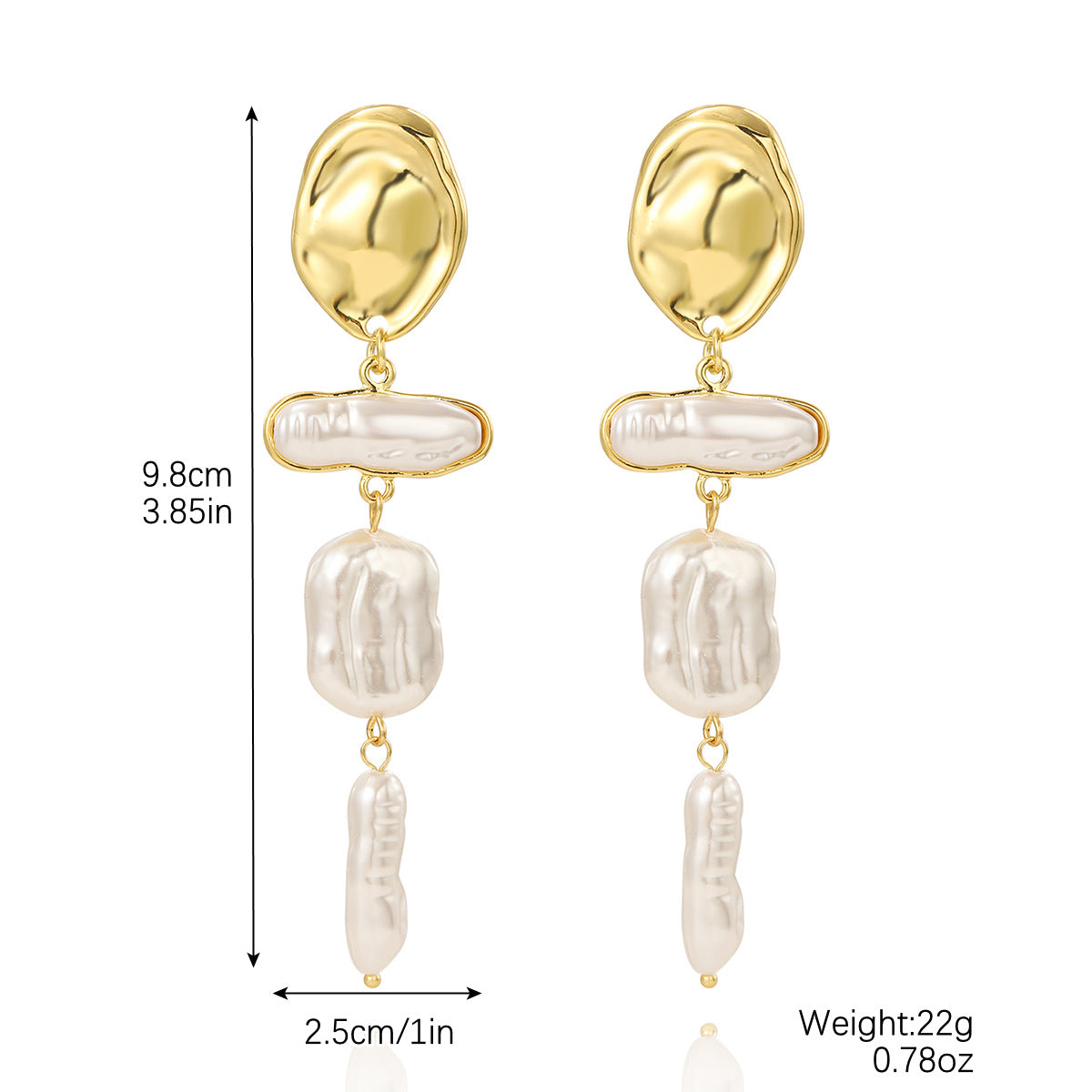 Exaggerated pearl earrings, new popular, niche, unique earrings, high-end and elegant earrings for women
