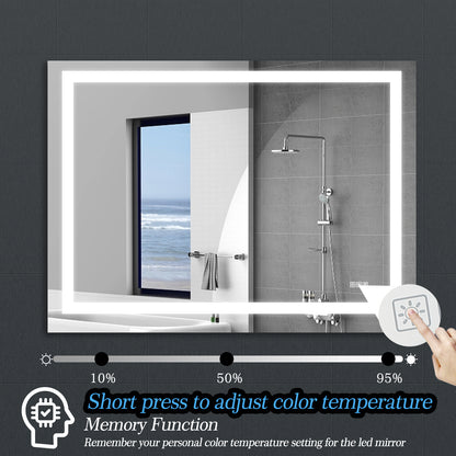 LED Bathroom Mirror 48x 36 Inch with lights, anti-Fog