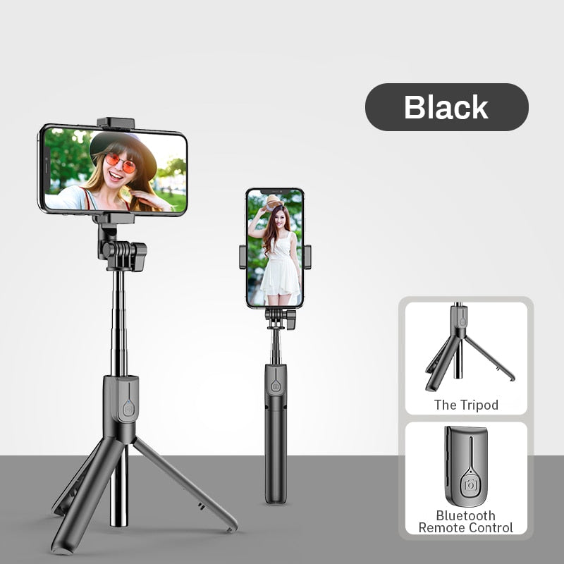 Wireless Bluetooth-compatible Selfie Stick with Led Ring Light