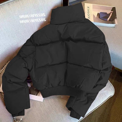 Fashionable stand collar thick cotton coat cotton jacket cotton jacket women's clothing