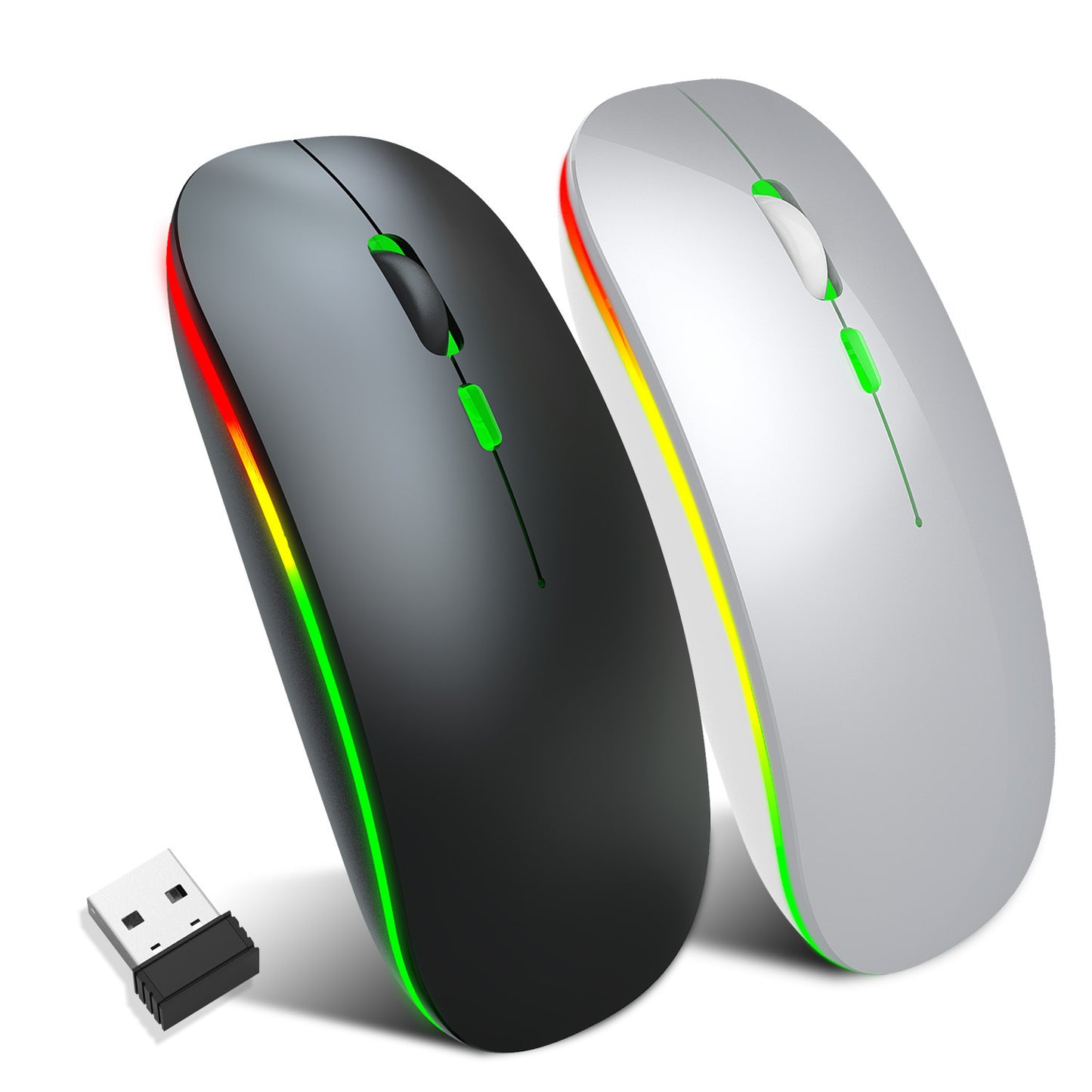 2.4G Colorful Luminous Wireless Mouse Silent Laptop Desktop Office Mouse