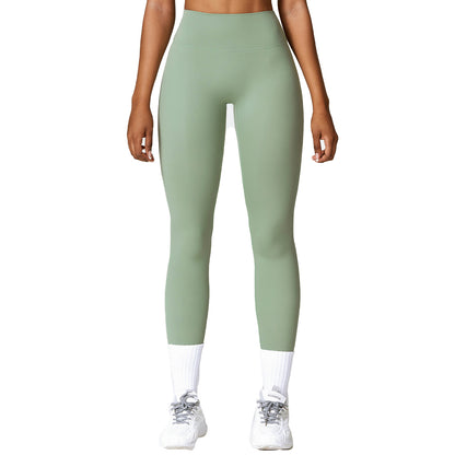 High waisted, hip lifting, sandblasting yoga pants, women's running, quick drying, fitness pants, worn for slimming and tight fit, sports pants