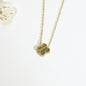 This four-leaf clover is plated with 18k gold titanium steel lucky four-leaf clover bracelet necklace