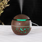 Starry Wood Grain Hollow Star Moon Humidifier Creative Colorful Light