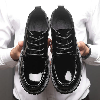 Bright leather casual leather shoes, men's business formal wear