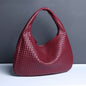 Crescent shaped women's bag hand woven hand-held dumpling bag