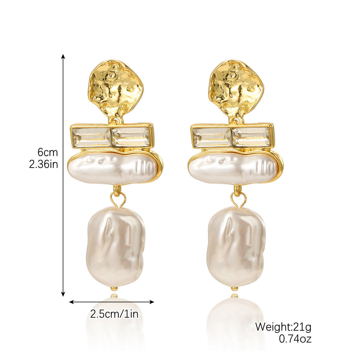 Exaggerated pearl earrings, new popular, niche, unique earrings, high-end and elegant earrings for women