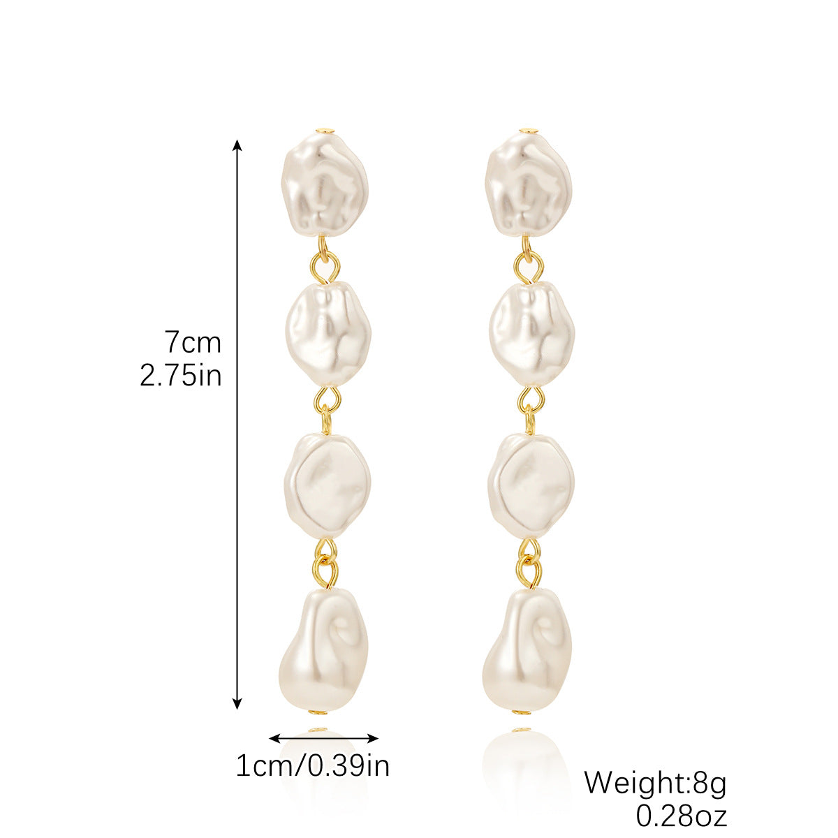 Exaggerated pearl earrings, new popular, niche, unique earrings, high-end and elegant earrings for women