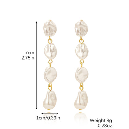 Exaggerated pearl earrings, new popular, niche, unique earrings, high-end and elegant earrings for women