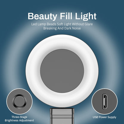 Wireless Bluetooth-compatible Selfie Stick with Led Ring Light