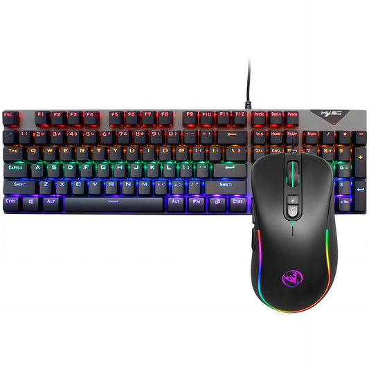 Keyboard and Mouse Set RGB backlit mechanical keyboard and mouse computer wired gaming keyboard and mouse