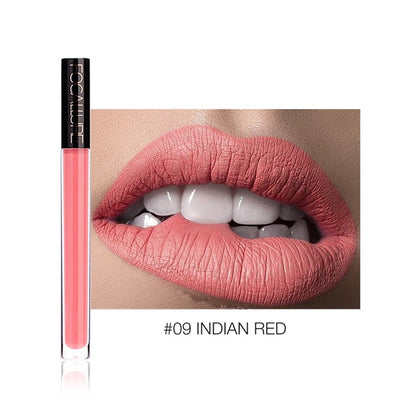 FOCALLURE Liquid Lipstick Makeup Matte Lip Tint Sexy Pigment Waterproof Batom Tint Nude Gloss Kiss-proof Lips Make up