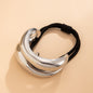 Personalized retro double-layer arc elastic hairpin irregular temperament hair ring