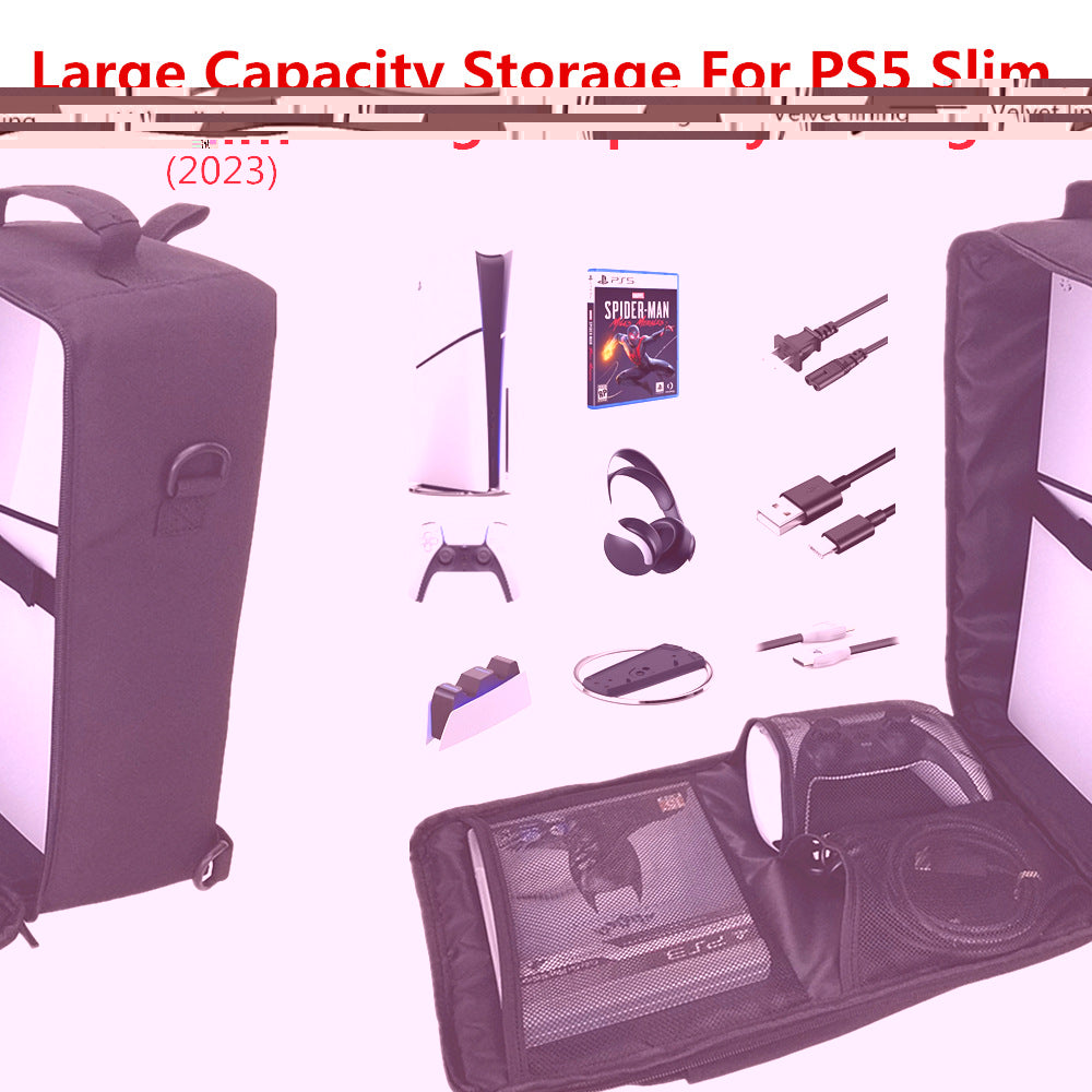 New PS5 SLIM Host Storage Bag Suitable for Digital Version Optical Drive Version Bag PS5 SLIM Backpack