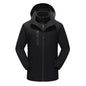 Thermal assault jacket, 3-in-1 cotton jacket with hood, men's warm cotton jacket, outdoor carbon fiber heating jacket