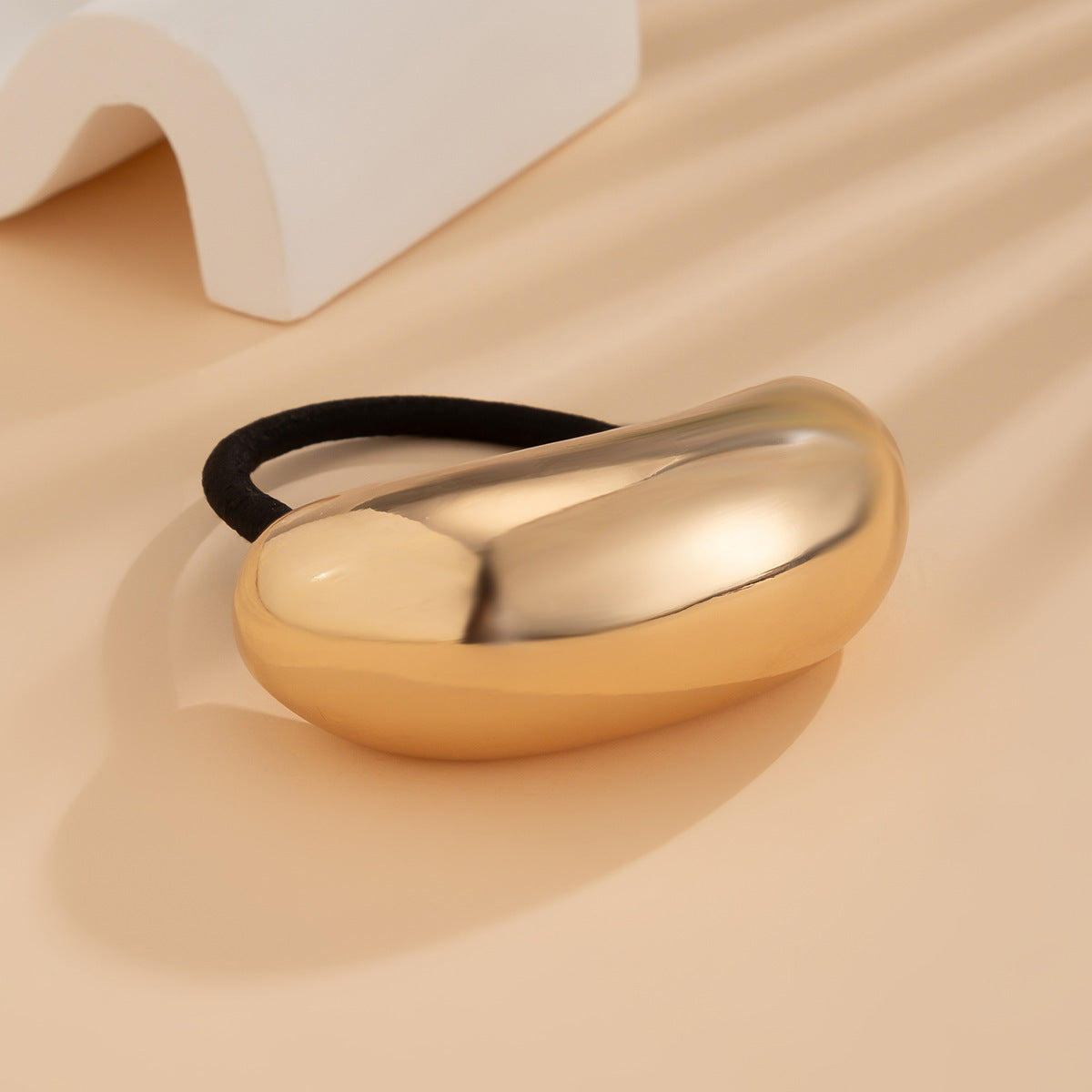 Personalized retro double-layer arc elastic hairpin irregular temperament hair ring