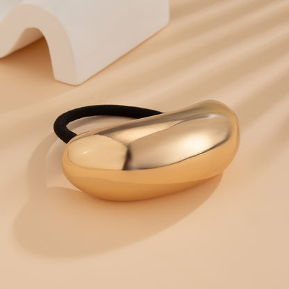 Personalized retro double-layer arc elastic hairpin irregular temperament hair ring