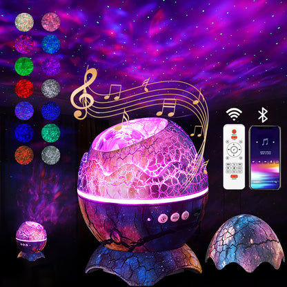 Cracked Translucent Dinosaur Egg Water Ripple Star Light USB Bluetooth