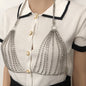 European and American jewelry sexy diamond studded chest chain beach nightclub queen bikini rhinestone chest chain women's body chain
