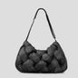 Fashion Woven Padded Women Shoulder Bags Designer Nylon Down Cotton Crossbody Bags Casual Hobos Puffer Bag Large Tote Bag