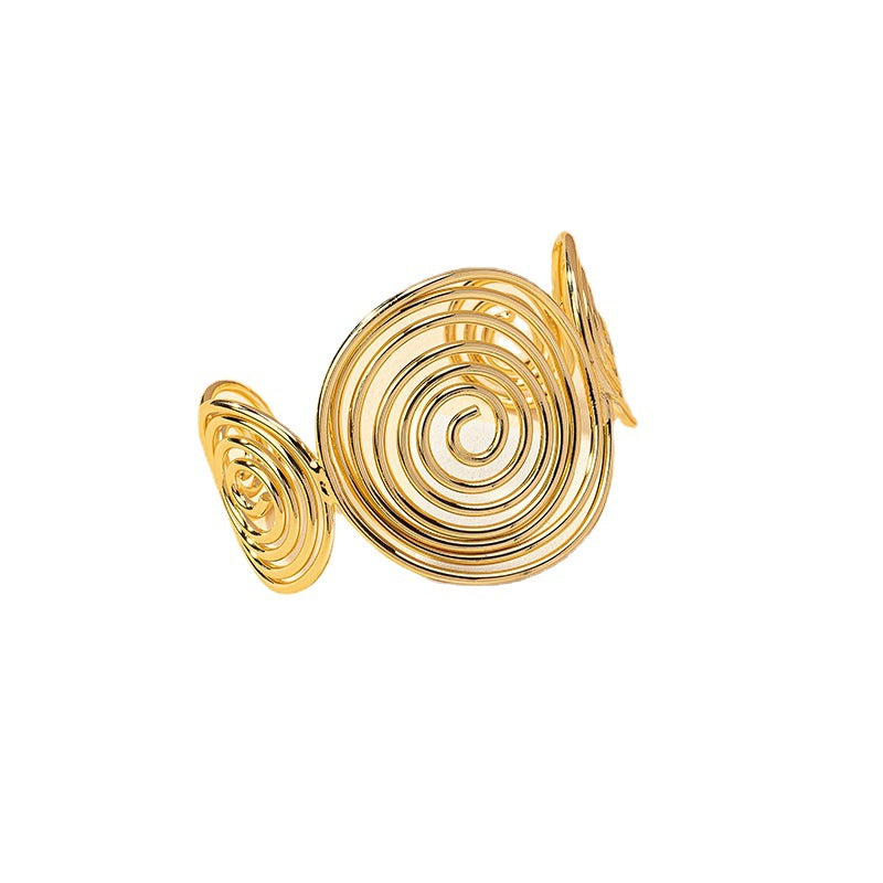 New metal design high-end adjustable bracelet European and American retro personality geometric niche bracelet