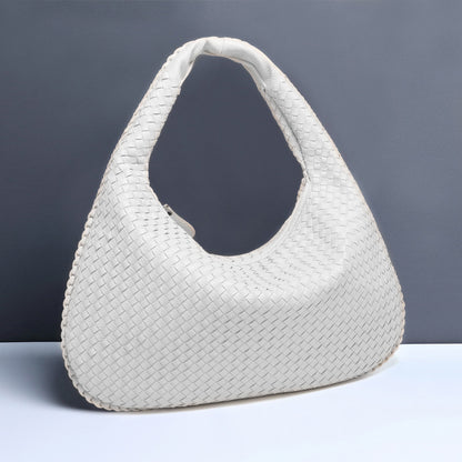 Crescent shaped women's bag hand woven hand-held dumpling bag