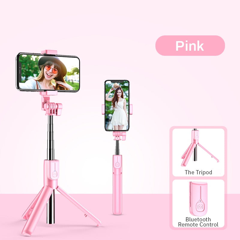 Wireless Bluetooth-compatible Selfie Stick with Led Ring Light