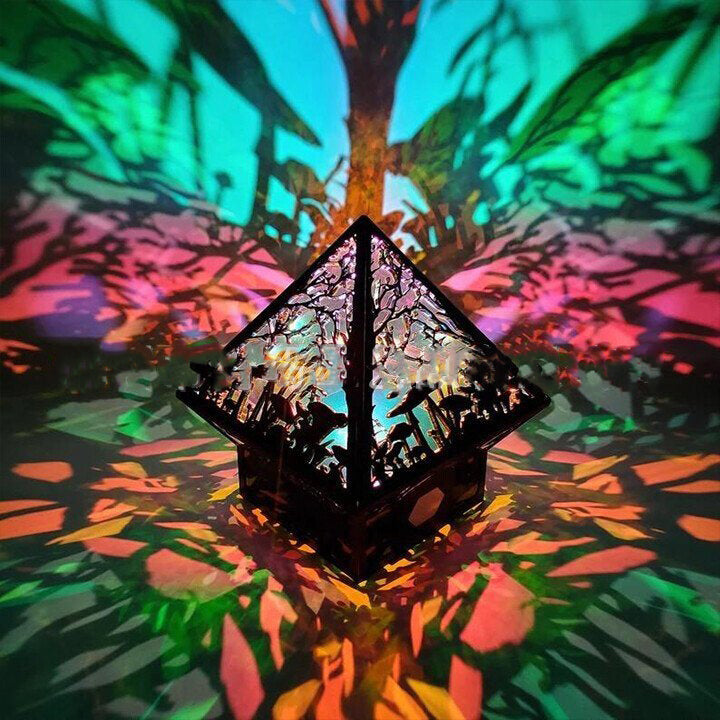 Floor Lamp- Bohemian Light Spot Diamond Light Hollow Bohemian Colorful Lights