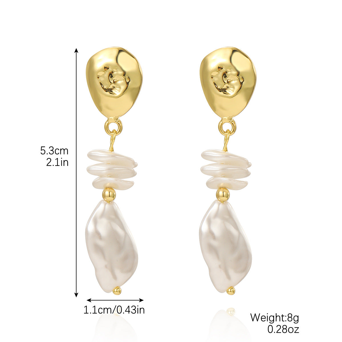 Exaggerated pearl earrings, new popular, niche, unique earrings, high-end and elegant earrings for women