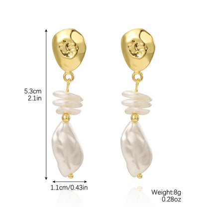 Exaggerated pearl earrings, new popular, niche, unique earrings, high-end and elegant earrings for women