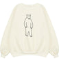 Women Sweatshirt  Winter Polar Bear Printed Fleece Oversized Pullover