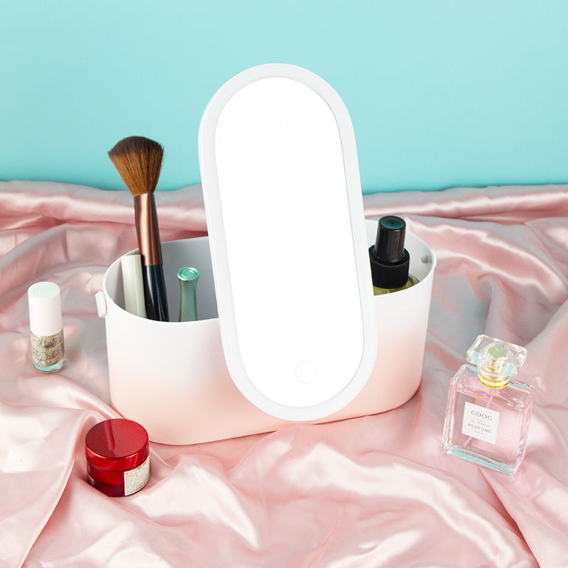 Creative storage box, makeup mirror