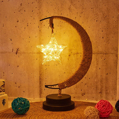 Night Light LED Hand Made Moon Stars Gift Lamp Sleeping Light